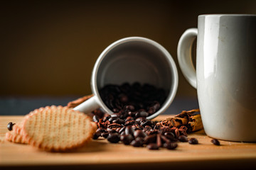 Una taza de café por la tarde