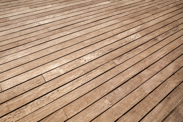 Natural wooden pier flooring