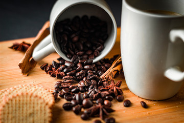 Una taza de café por la tarde