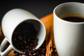 Una taza de café por la tarde