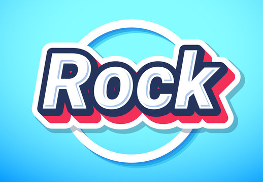 Red and White Bold Text Effect
