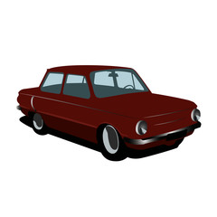 classic coupe car realistic vector illustration isolated