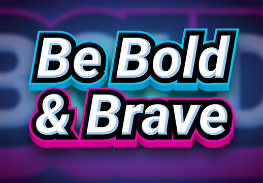 Thick Bold Colorful Text Effect