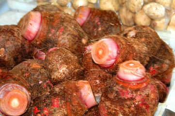 Cut Taro Root