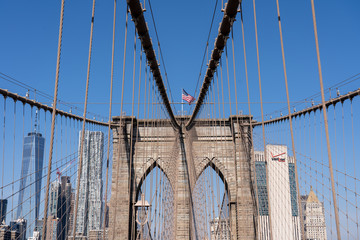 Famous Brooklyn Bridge in New York City
