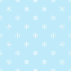 Vector seamless pattern with decorative snowflakes. Winter background.