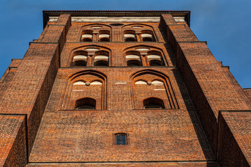 Bell Tower of gothic church in Gdansk