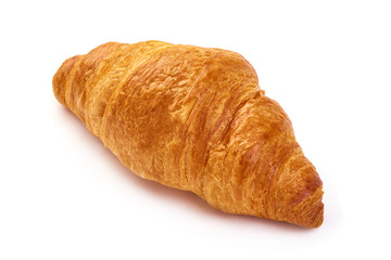 Freshly baked croissant, isolated on white background