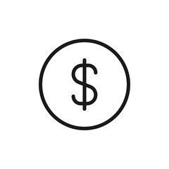 money, payment - minimal line web icon. simple vector illustration. concept for infographic, website or app.
