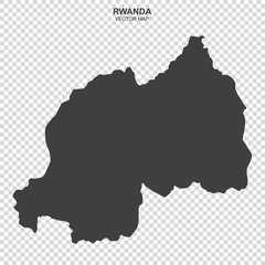 Obraz premium political map of Rwanda isolated on transparent background