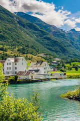 The River Oldeelva. Olden. Norway