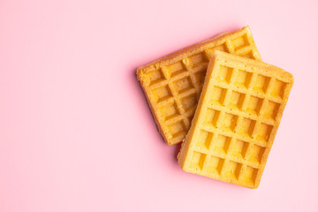 Tasty sweet waffles.