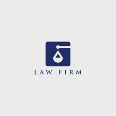 Law firm line trend logo icon vector design.
