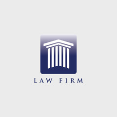 Law firm line trend logo icon vector design.