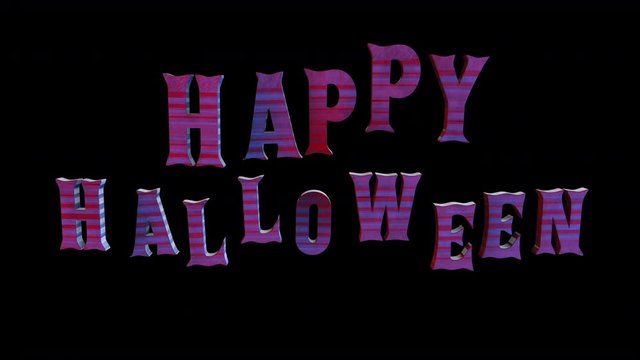 Seamless animation of Halloween texts. Letters shaking.