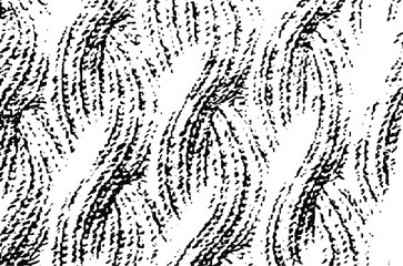 Swirled and curled stripes and brush strokes texture. Marble or acrylic atrwork imitation. Cool and swirly background. Abstract vector illustration. Black isolated on white. EPS10 