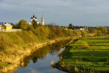 Kamenka river in Suzdal, a well preserved old Russian town-museum. A member of the Golden ring of Russia