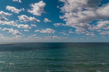 Views of the Black sea from the steep shores of Gelendzhik.