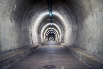 Abandoned tunnel, 2 world war, architecture, minimalism