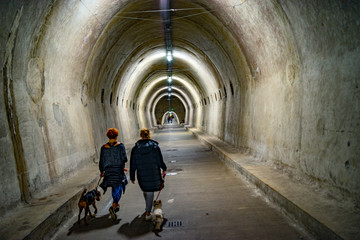 Abandoned tunnel, 2 world war, architecture, minimalism