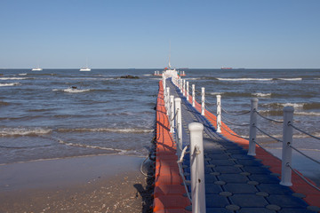 Plastic ocean pontoon