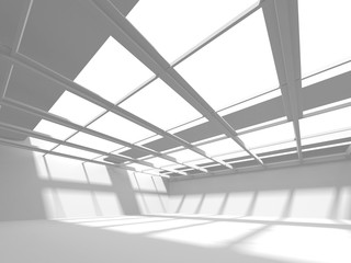 Obraz premium Futuristic White Architecture Design Background