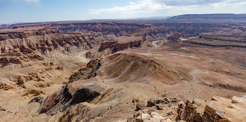 Fototapeta na wymiar Scenic View of the Fish River Canyon in Southern Namibia