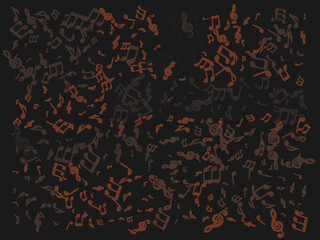 Halftone Music Notes Symbols Vector illustration