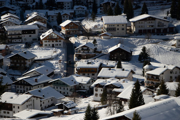panorama of the city of winter