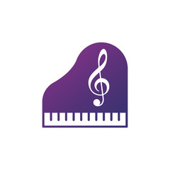 Fototapeta premium Piano melody icon vector. Piano symbol. . piano symbol logo vector illustration