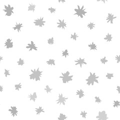 Gray flower pattern. Seamless vector background