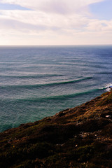 Fototapeta na wymiar Waves approaching in Brittany