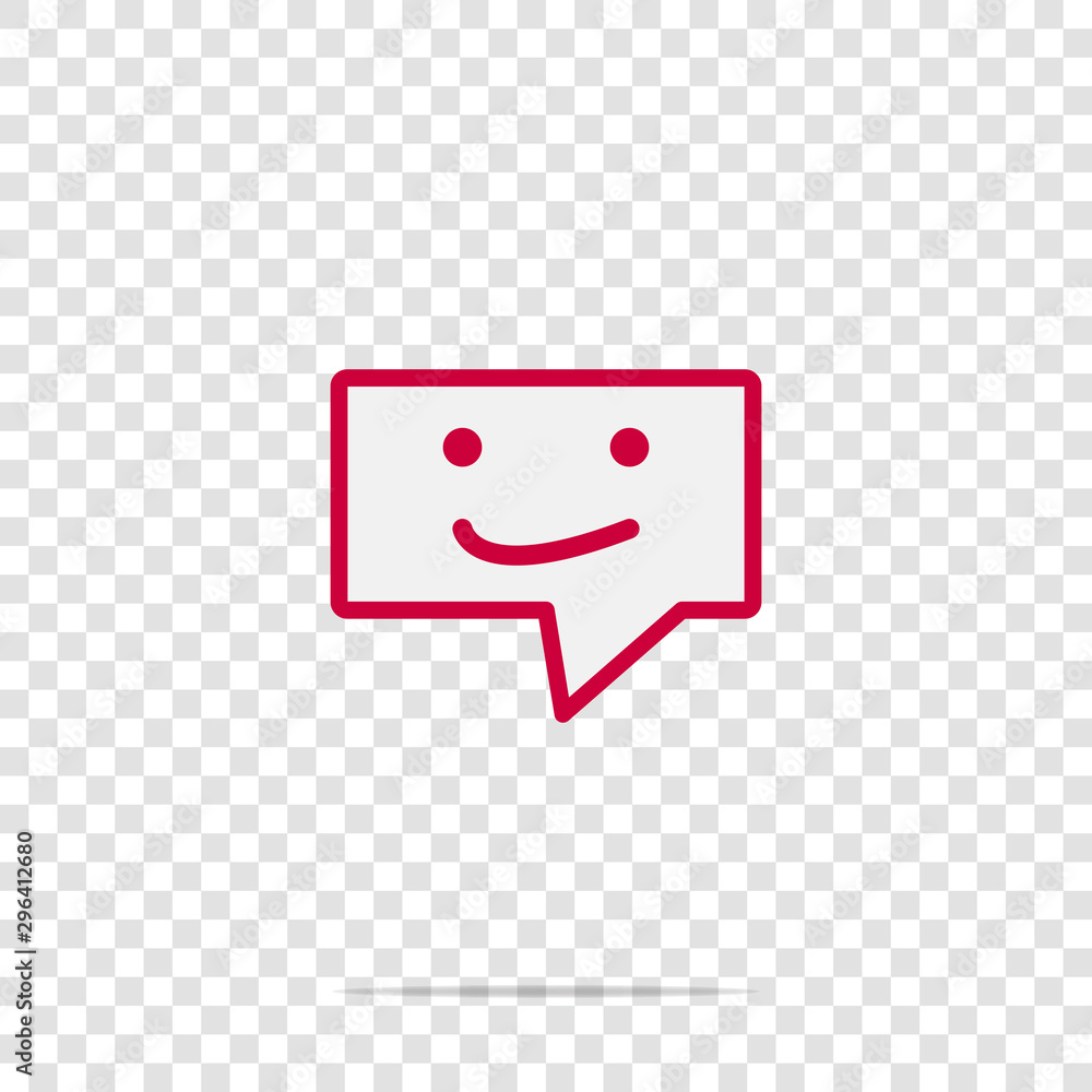 Poster message vector icon. sms icon on transparent background.