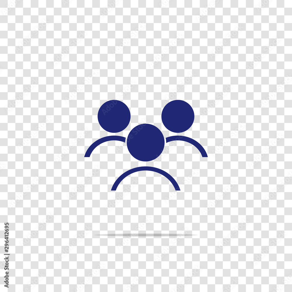 Poster vector user chat icon. people interaction symbol on transparent background.