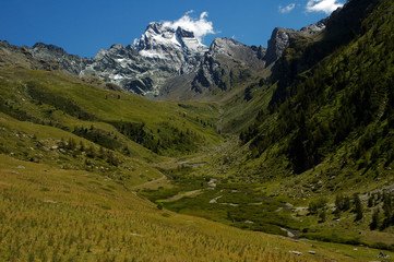 Le Mont Viso vu depuis le Queyras, Hautes-Alpes, France
