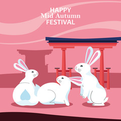 Happy mid autumn festival design