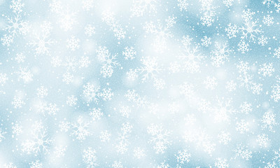 Falling snow background. Vector illustration