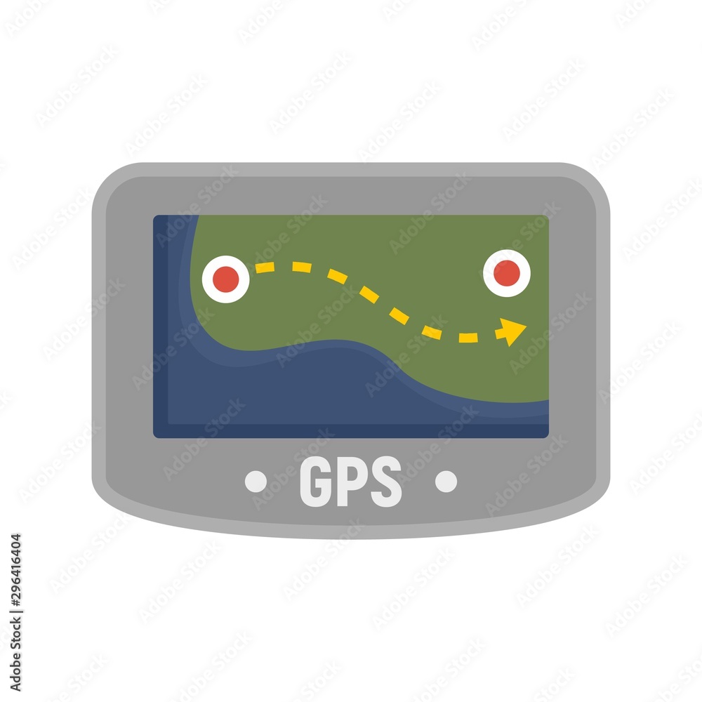 Aufkleber gps device icon. flat illustration of gps device vector icon for web design