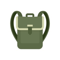 Backpack icon. Flat illustration of backpack vector icon for web design