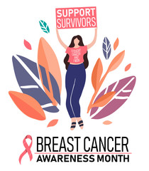 Breast cancer awareness poster - 296416646