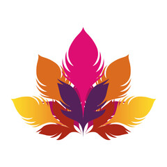 colorful feathers icon