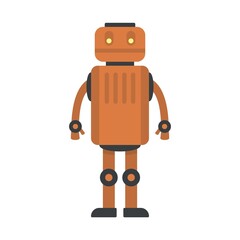 Old robot icon. Flat illustration of old robot vector icon for web design