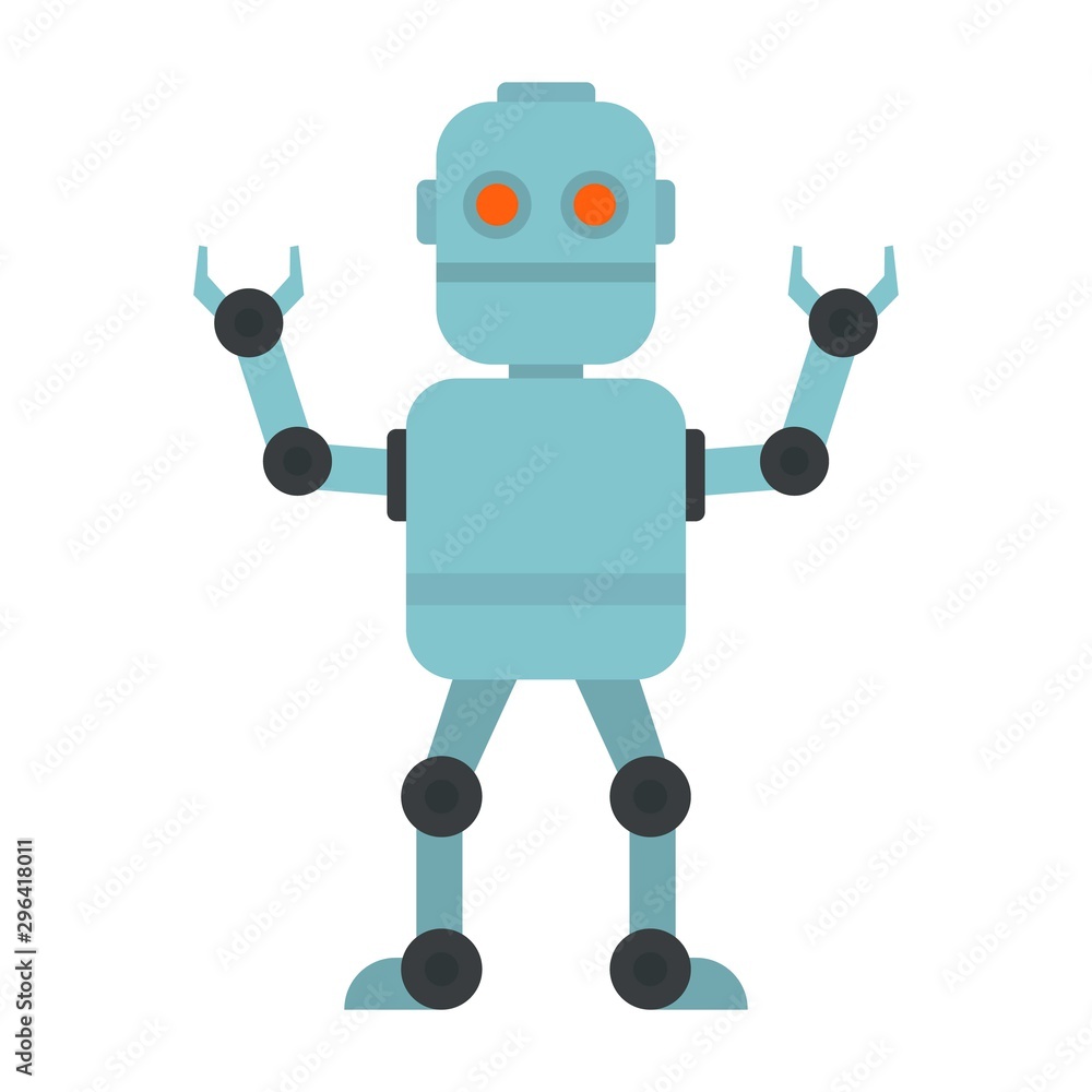 Poster cyber robot icon. flat illustration of cyber robot vector icon for web design
