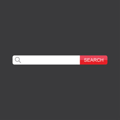 Naklejka na ściany i meble Set of search bars, flat web design elements