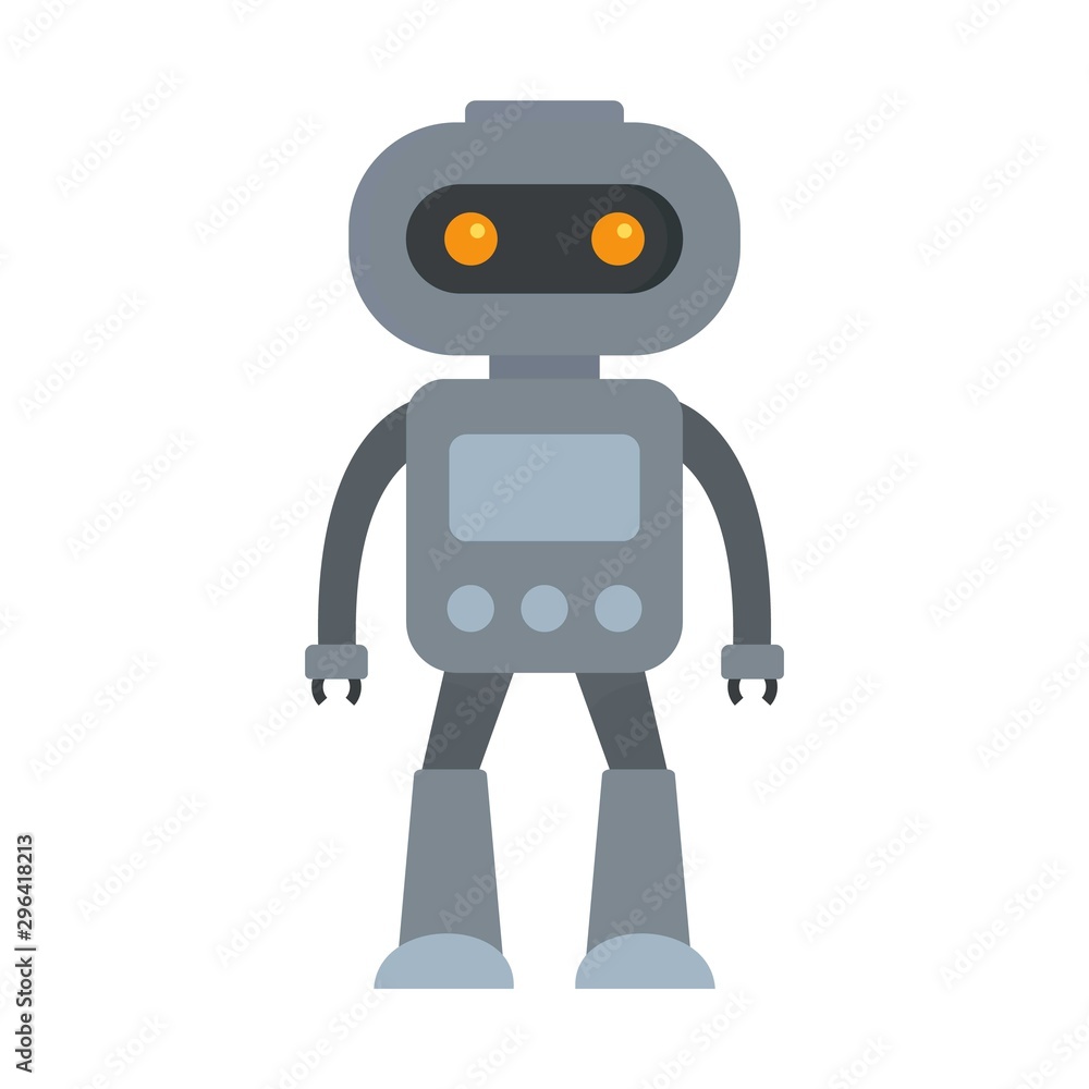 Poster alien robot icon. flat illustration of alien robot vector icon for web design