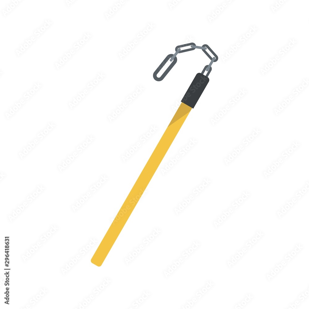 Poster Fiberglass stick icon. Flat illustration of fiberglass stick vector icon for web design