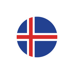 Obraz premium vector illustration of Iceland flag sign symbol