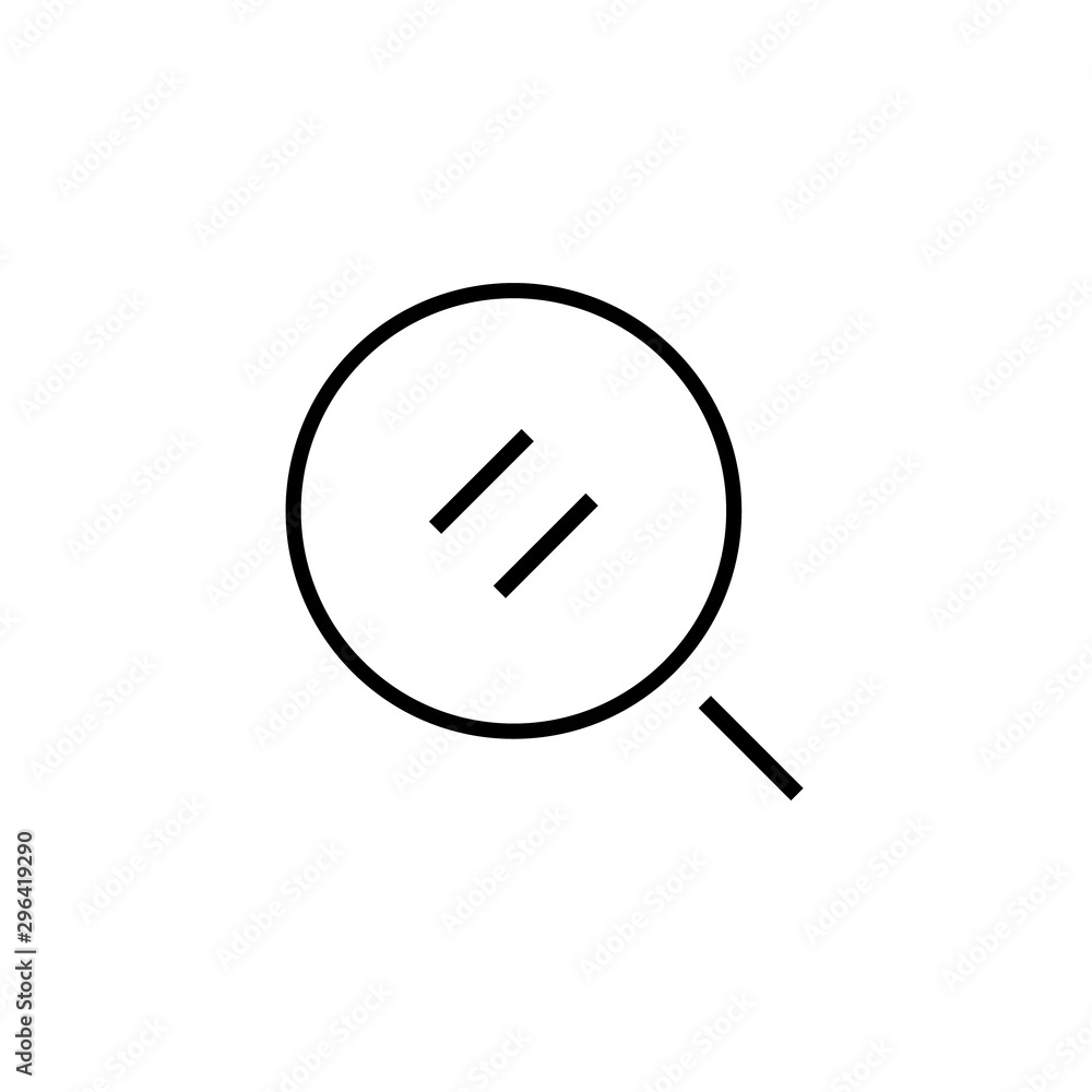 Poster search thin line icon, seo of big data symbol, web navigation sign, line style simple magnifier grap