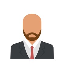 Businessman speech icon. Flat illustration of businessman speech vector icon for web design