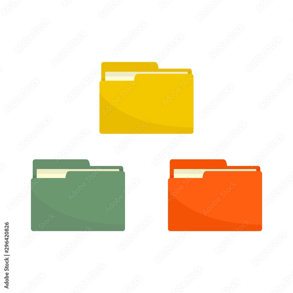 Poster folder network icon. flat illustration of folder network vector icon for web design